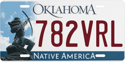 OK license plate 782VRL
