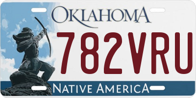 OK license plate 782VRU