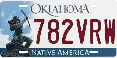 OK license plate 782VRW