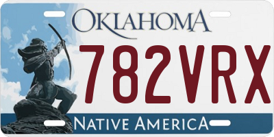 OK license plate 782VRX