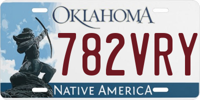 OK license plate 782VRY