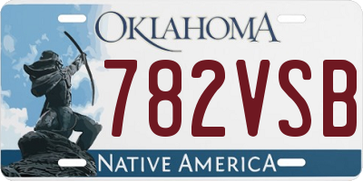 OK license plate 782VSB