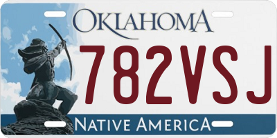OK license plate 782VSJ