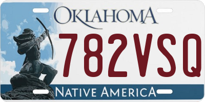 OK license plate 782VSQ
