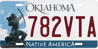 OK license plate 782VTA