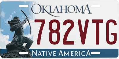 OK license plate 782VTG