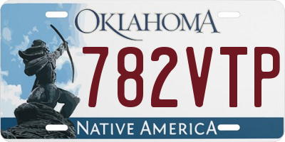 OK license plate 782VTP