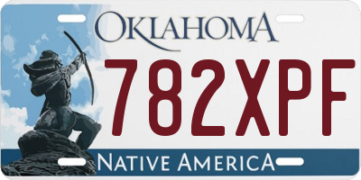 OK license plate 782XPF