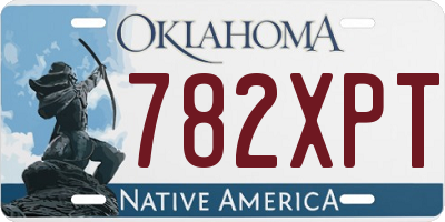 OK license plate 782XPT