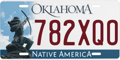 OK license plate 782XQO