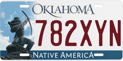 OK license plate 782XYN
