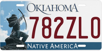 OK license plate 782ZLO