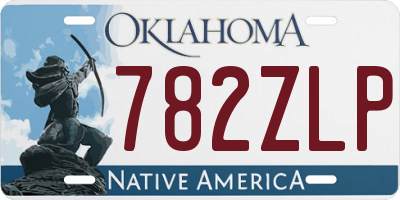 OK license plate 782ZLP