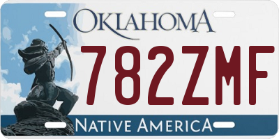 OK license plate 782ZMF