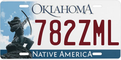 OK license plate 782ZML