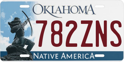 OK license plate 782ZNS