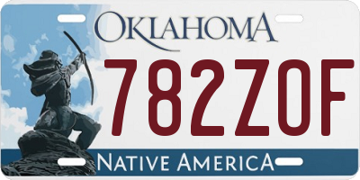 OK license plate 782ZOF