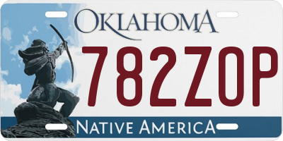 OK license plate 782ZOP