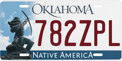 OK license plate 782ZPL
