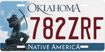 OK license plate 782ZRF