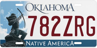 OK license plate 782ZRG