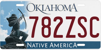 OK license plate 782ZSC