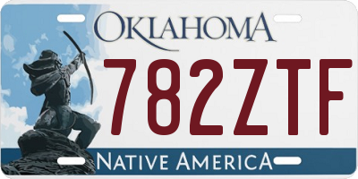OK license plate 782ZTF