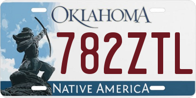 OK license plate 782ZTL