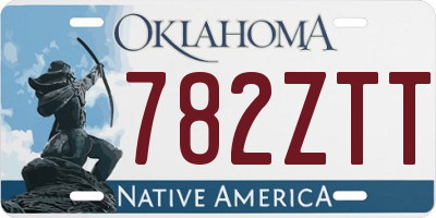 OK license plate 782ZTT