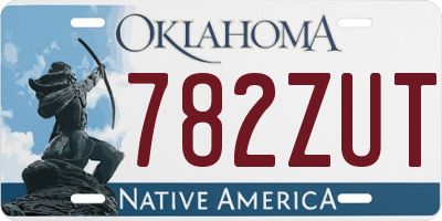 OK license plate 782ZUT