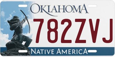 OK license plate 782ZVJ