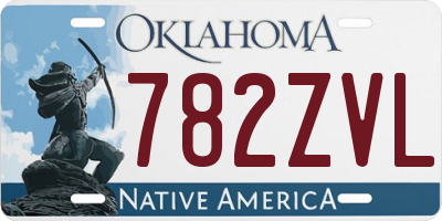 OK license plate 782ZVL