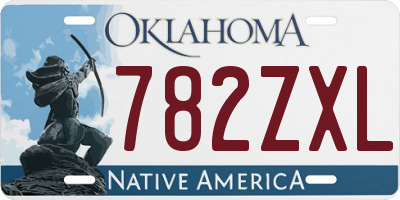 OK license plate 782ZXL