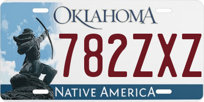 OK license plate 782ZXZ