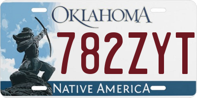 OK license plate 782ZYT