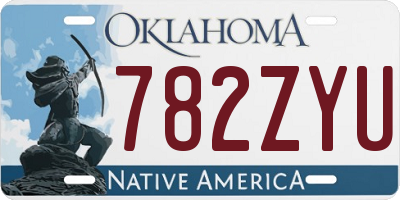 OK license plate 782ZYU