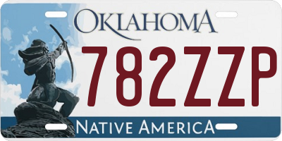 OK license plate 782ZZP