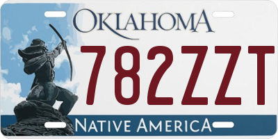 OK license plate 782ZZT