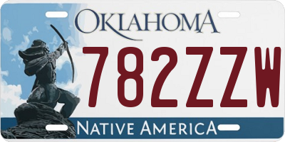 OK license plate 782ZZW