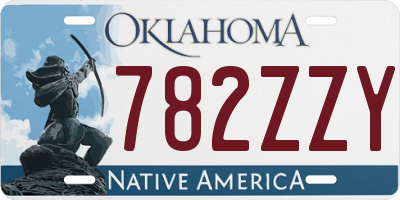 OK license plate 782ZZY