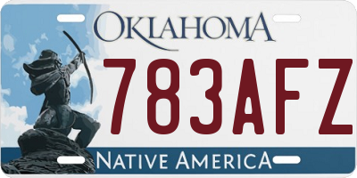 OK license plate 783AFZ