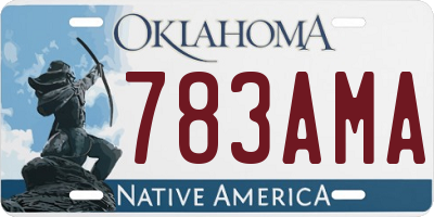 OK license plate 783AMA