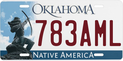 OK license plate 783AML