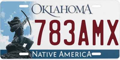 OK license plate 783AMX