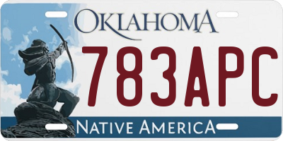OK license plate 783APC