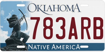 OK license plate 783ARB