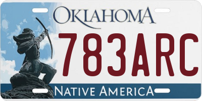 OK license plate 783ARC