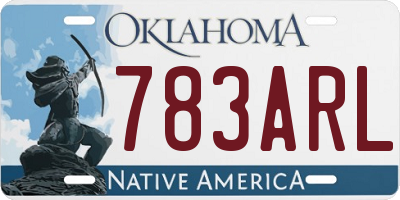 OK license plate 783ARL