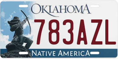 OK license plate 783AZL