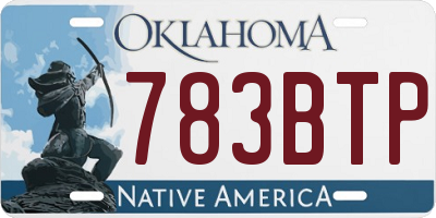 OK license plate 783BTP